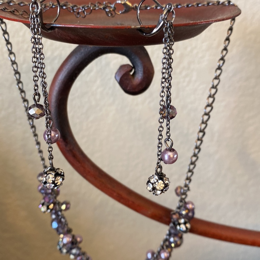 Beaded earring and necklace set - Picture 2 of 5